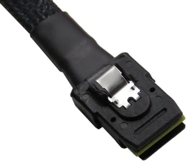 Alt view image 5 of 7 - CABLEDECONN H0202 1M Mini SAS 36P SFF-8087 to 4 SATA 7Pin 90 Degrees Target Hard Disk Data Cable, Blue