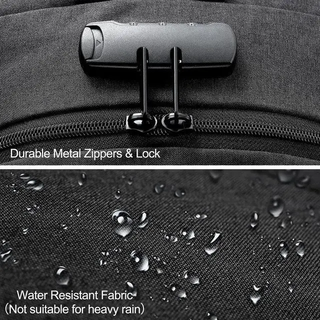 Alt view image 5 of 6 - Tzowla Travel Laptop Backpack Water Resistant Anti-Theft Bag with USB Charging Port and Lock 17.3 Inch Computer Business Backpacks for Women Men College School Student Gift,Bookbag Casual Daypack