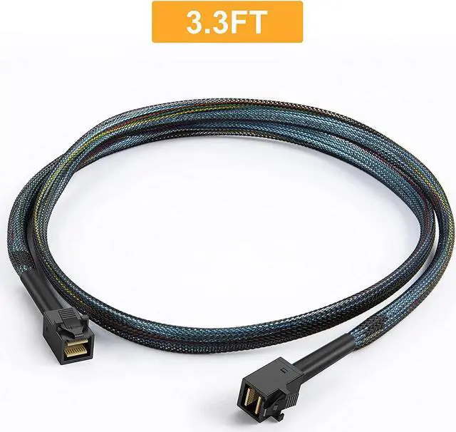 Alt view image 7 of 7 - CableCreation Internal Mini SAS HD Cable, Mini SAS SFF-8643 to SFF-8643 Cable, 3.3FT