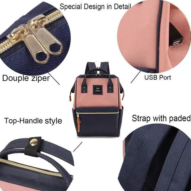 Alt view image 4 of 7 - Himawari Laptop Backpack for Women&Men,Wide Open Large USB Charging Port 15.6 Inch Laptop Doctor College Work Bag (XK-05#-USB L