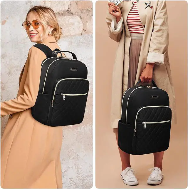 Alt view image 7 of 7 - Modoker Vintage Canvas Backpack with USB Port, Fits 15.6 Inch Laptop | Eco-friendly canvas backpack with durable construction. Comfortable straps for travel, work, or daily use.