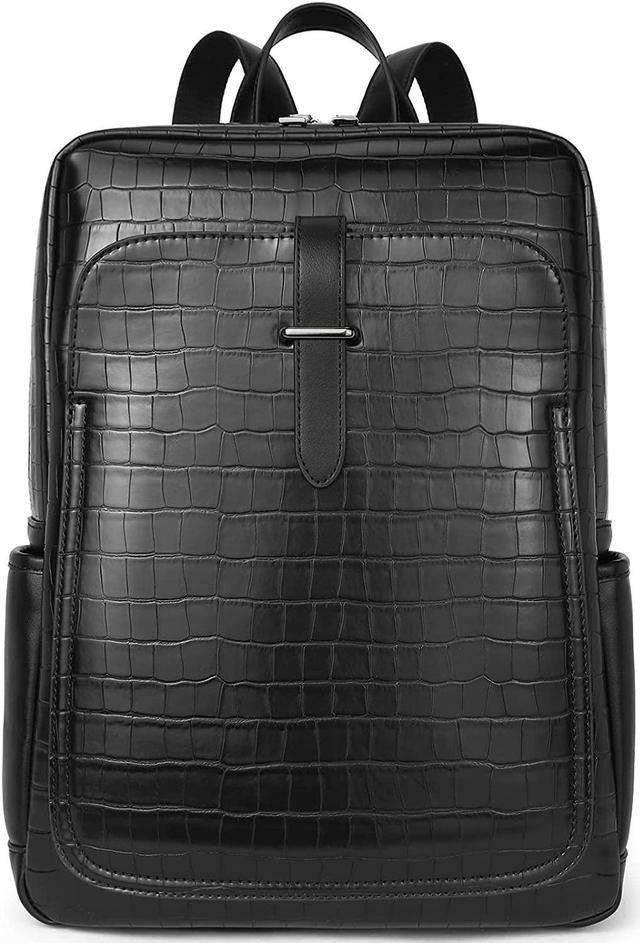 Womens leather 2025 computer backpack