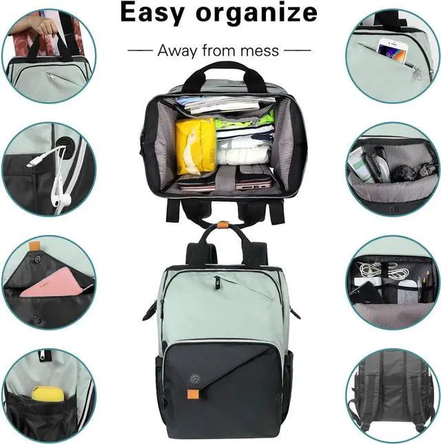 Alt view image 3 of 7 - Hap Tim Laptop Backpack, Travel Backpack for Women,Work Backpack, Nurse Backpack, Teacher Backpack, Carry on Backpack(7651-GB)