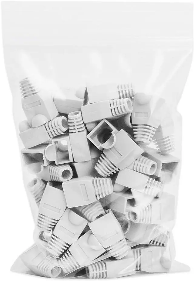 Alt view image 5 of 7 - Cmple - White Cat5e Ethernet Cable 1000ft Bulk Unshielded Twisted Pair (UTP), Solid 24AWG + 50 Pack White RJ45 Strain Relief Boots for Ethernet RJ45 LAN Cable Bundle