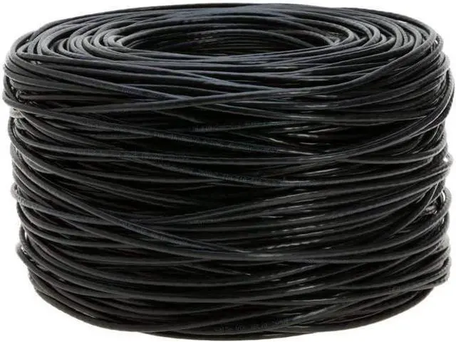 Alt view image 3 of 4 - Satmaximum CAT6 1000ft UTP Black Ethernet Solid Cable 550Mhz LAN Cable 23AWG RJ45 Network Wire Bulk (Black)