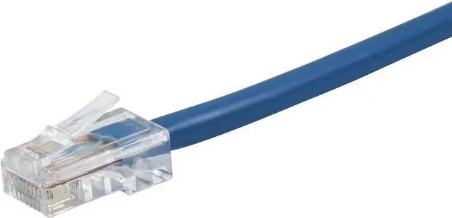 Alt view image 8 of 15 - Monoprice Cat5e Ethernet Patch Cable - 5 Feet - Blue, RJ45, Stranded, 350Mhz, UTP, Pure Bare Copper Wire, 24AWG - Zeroboot Series