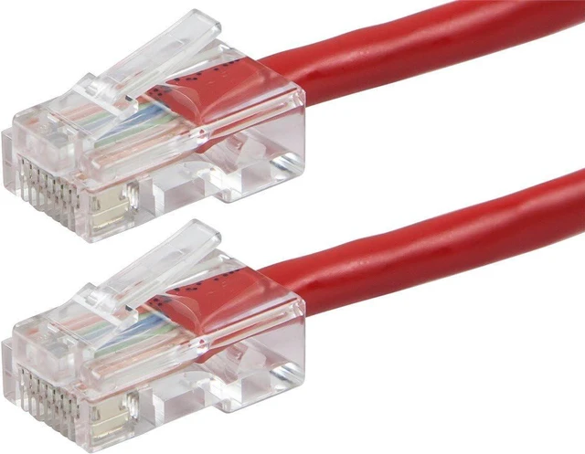 Main image of Buhbo 15Ft Cat6 UTP Ethernet Network Non Booted Cable (10-Pack), Red