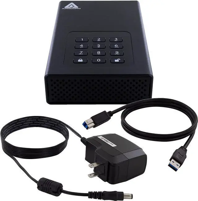 Alt view image 11 of 20 - Apricorn Aegis Padlock DT 10TB USB 3.0 Encrypted Desktop Drive