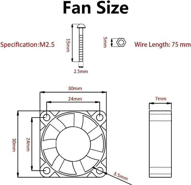 Alt view image 2 of 7 - Aokin for Raspberry Pi Cooling Fan DC 5V/3.3V Brushless CPU Cooling Fan with Screws for Raspberry Pi 4 B, Pi 3 B+, Pi 3 B, Pi 2 B, Pi 1 B+, RetroFlag NESPI Case, etc, 1 Pack