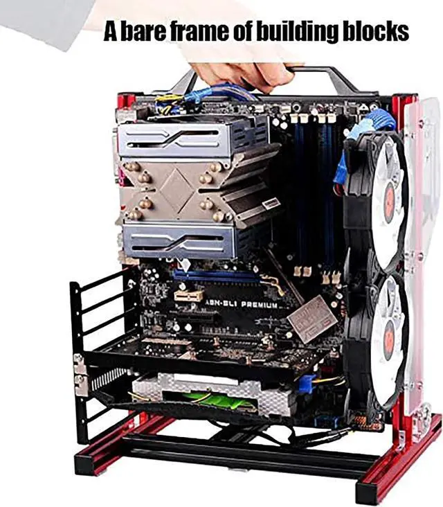 Alt view image 7 of 7 - DIY Computer Motherboard Case Rack, Motherboard Chassis Set, Creative Personality ATX/M-ATX/ITX Open Air Frame Chassis Bracket, Vertical Overclocking