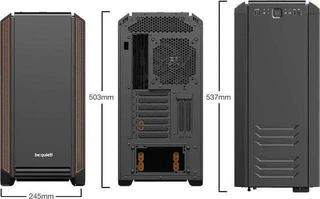 Alt view image 8 of 9 - be quiet! Silent Base 601- Midi Tower - Orange