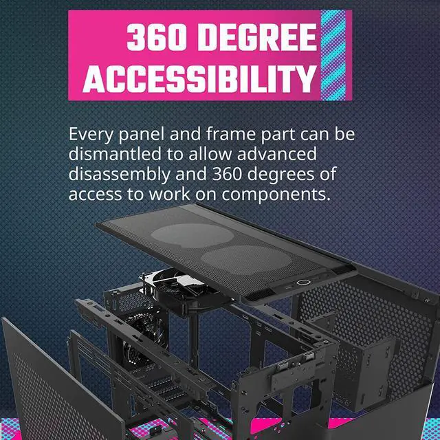 Alt view image 3 of 7 - Good Product Outlet NR200 SFF Small Form Factor Mini-ITX Case with Vented Panel, Triple-slot GPU, Tool-Free and 360 Degree Accessibility, Without PCI Riser