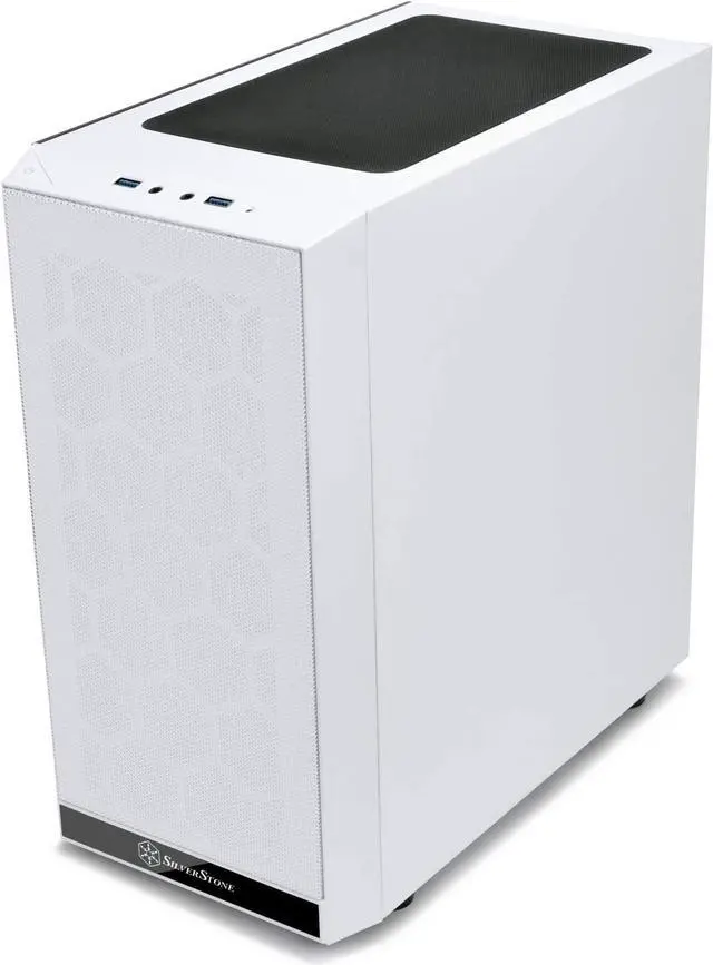 Alt view image 4 of 7 - Silverstone SST-PS15W-G (White + Tempered Glass Window) Micro-ATX, Mini-DTX, Mesh Front Panel, Steel Body, Tempered Glass Side Panel