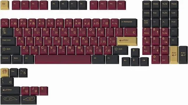 Main image of DROP + Redsuns Gmk Red Samurai Keycap Set for Full-Size Keyboards - Compatible with Cherry MX Switches and Clones (1800 Layout 113-Key Kit)
