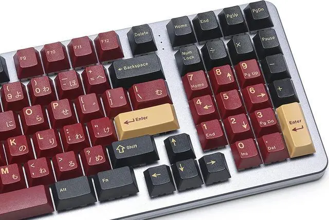 Alt view image 3 of 7 - DROP + Redsuns Gmk Red Samurai Keycap Set for Full-Size Keyboards - Compatible with Cherry MX Switches and Clones (1800 Layout 113-Key Kit)