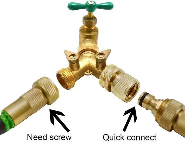 Alt view image 7 of 7 - Garden Hose Quick Connect Solid Brass Hose Quick Fitting Easy For Garden Watering No-Leak 3/4 inch GHT (4 Sets)
