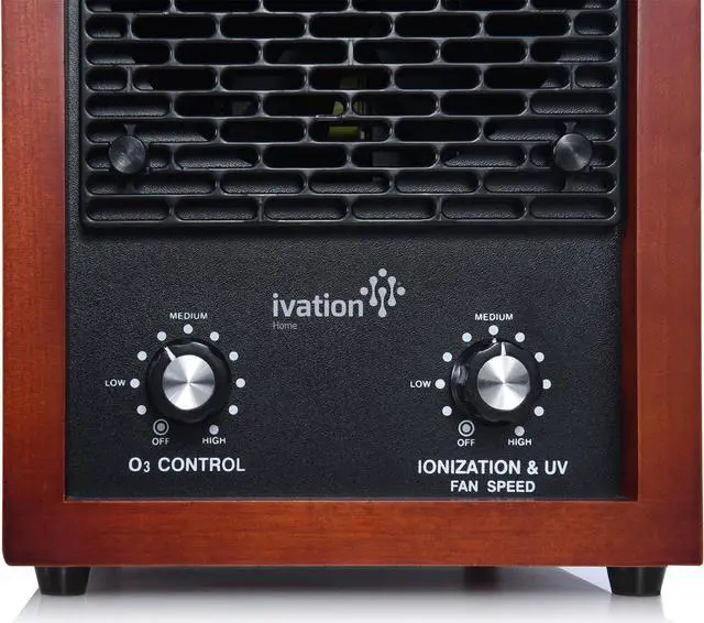 Alt view image 7 of 7 - Ivation 5-in-1 HEPA Air Purifier & Ozone Generator, Ionizer & Deodorizer for Up to 3,700 Sq/Ft  Included HEPA, Carbon and Photocatalytic Filters, with UV Light and Negative Ion Generator