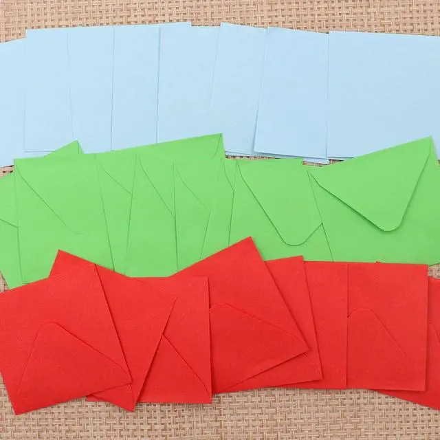 Alt view image 3 of 4 - Rayker 24 Pack RQKER Mini Christmas Greeting Cards & Envelopes, Cute Stweety Small Size 3 x 3" Merry Christmas Greeting Cards Festival Colors (Pack of 24)