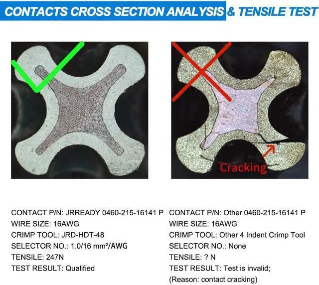 Alt view image 2 of 7 - JRready ST6120 DT Connector Terminal Kit Contact Size 16, Male Pins 0460-215-16141/Female Sockets 0462-209-16141 Solid Contacts Wire Gauge 14-20 AWG, 30 Pairs