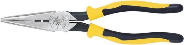 Main image of Klein Tools J203-8N Long Nose Side-Cutter Stripping Pliers, Induction Hardened and Heavier For Increased Cutting Power, 8-Inch