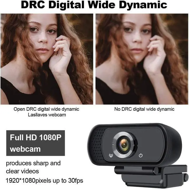 Alt view image 2 of 7 - 1080P Webcam USB Plug and Play with Microphone,Web Camera for Desktop Computer PC Laptop with Privacy Cover and Tripod Live Streaming Video Calling Recording Game N5