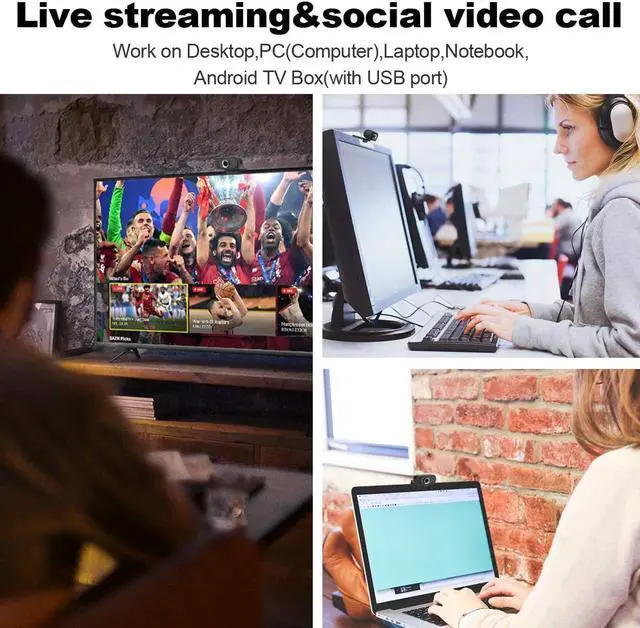 Alt view image 6 of 7 - 1080P Webcam USB Plug and Play with Microphone,Web Camera for Desktop Computer PC Laptop with Privacy Cover and Tripod Live Streaming Video Calling Recording Game N5