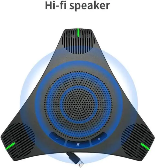 Alt view image 7 of 7 - Conference Microphone Omnidirectional USB Speakerphone Microphone for 8-10 People Business Conference,360° Omnidirectional Microphone Intelligent DSP Noise Reduction for Video Meeting (Gray)