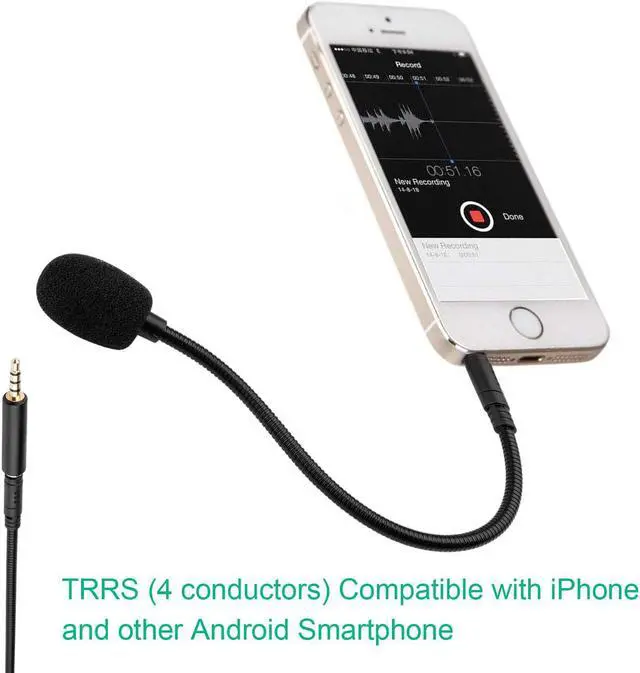 Alt view image 2 of 7 - Smays 3.5mm Microphone aux mic for Headphone Jack, Detachable Plug-in Microfono for Laptop PC Phone Conference