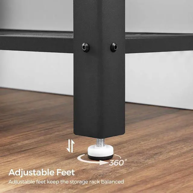 Alt view image 7 of 7 - VASAGLE 40" Industrial Console Table, 3 Tier Entryway Table with Storage Shelf, Narrow Sofa Table for Living Room, Hallway, Entrance Hall, Corridor, Bedroom, Rustic Brown and Black ULNT81BX