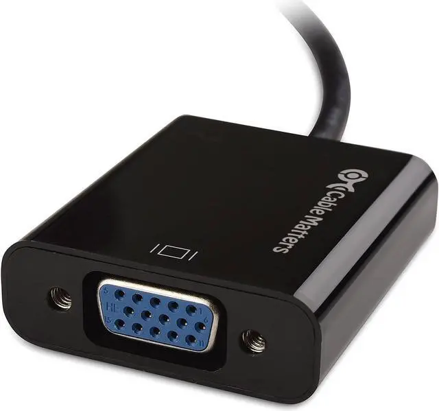 Alt view image 3 of 3 - Cable Matters DisplayPort to VGA Adapter Male to Female, Gold Plated DP to VGA Adapter, Display Port to VGA Convertor, in Black