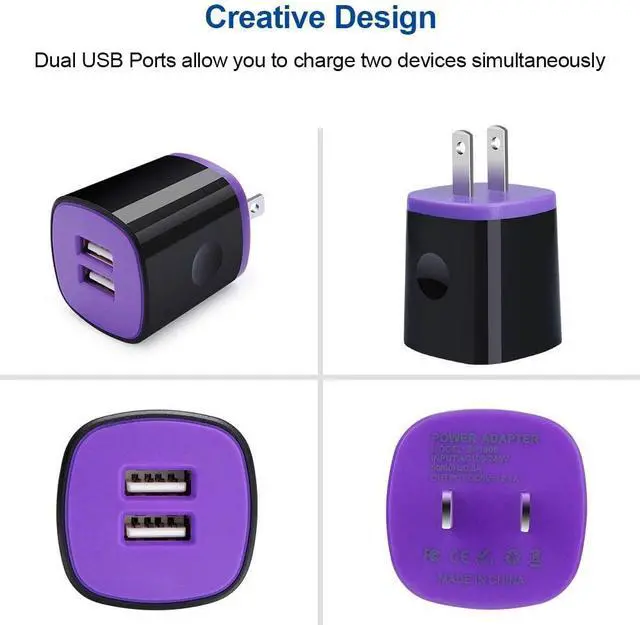 Alt view image 6 of 7 - Dual USB Car Charger Adapter, Wall Charger Type C Cable Fast Charging Compatible for Samsung Galaxy A56 A36 A26 A16 A06 A05S S25 Ultra S25+ S24FE S24 Ultra S24 Plus S23FE S22 A15 A55 A54 A14 A13 A12