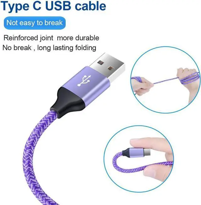 Alt view image 3 of 7 - Dual USB Car Charger Adapter, Wall Charger Type C Cable Fast Charging Compatible for Samsung Galaxy A56 A36 A26 A16 A06 A05S S25 Ultra S25+ S24FE S24 Ultra S24 Plus S23FE S22 A15 A55 A54 A14 A13 A12