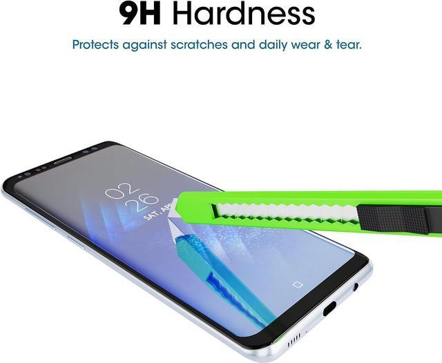 Alt view image 2 of 7 - amFilm Glass Screen Protector for Samsung Galaxy S8 Plus, 3D Curved Tempered Glass, Dot Matrix with Easy Installation Tray, Case Friendly (Black), Welcome to consult