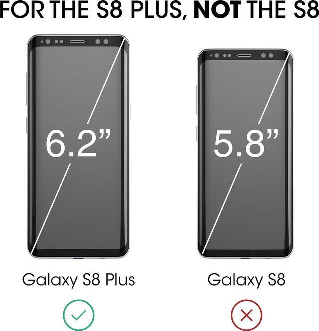 Alt view image 3 of 7 - amFilm Glass Screen Protector for Samsung Galaxy S8 Plus, 3D Curved Tempered Glass, Dot Matrix with Easy Installation Tray, Case Friendly (Black), Welcome to consult