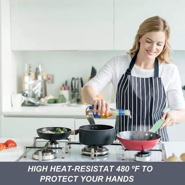 Alt view image 4 of 7 - Silicone Hot Handle Holder - Potholder for Cast Iron Skillets & Frying Pans - Heat Resistant Sleeve Grip Handle Cover, Red, Black, Blue, Green