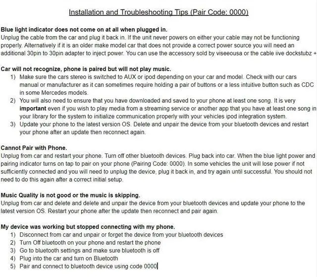 Alt view image 4 of 4 - Wireless Music Interface Adaptor Compatible with Audi, Mercedes, and Volkswagen car kit with 30 pin iPod Connector - Compatible with iPhone and Android