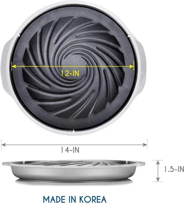 Alt view image 6 of 6 - TECHEF - TRUE GRILL PAN - Stovetop Nonstick Indoor/Outdoor Smokeless BBQ Grill Set, including a Grill Plate and Alumium Drip Tray (Dome)