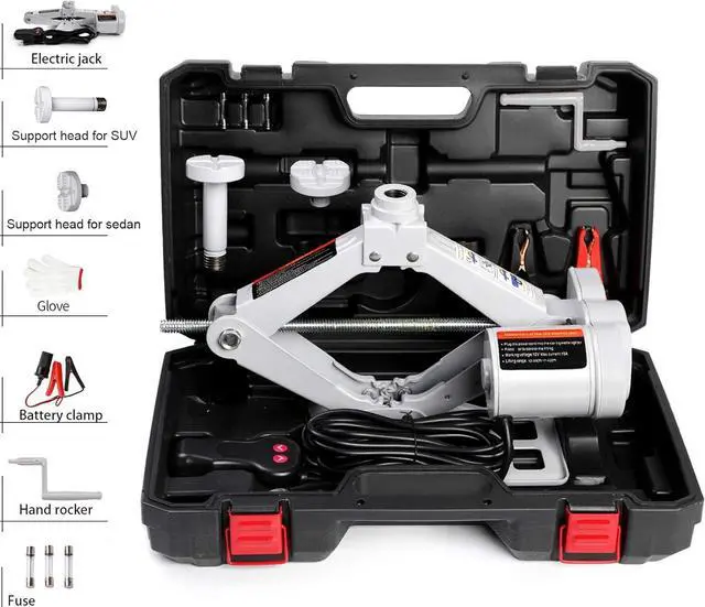 Main image of Electric Car Jack Car Floor Jack 3 Ton All-in-one Automatic 12v Scissor Lift Jack Car Repair Tool for Sedans and SUV