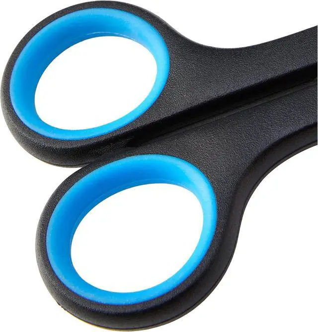Alt view image 2 of 3 - Westcott 5 inch Easy Grip Left Handed Soft Grip Scissor - Black/Blue - Black-Blue