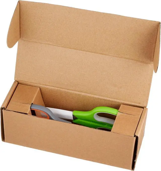 Alt view image 6 of 7 - Amazon Basics Multipurpose Stainless Steel Scissors for Office, Crafts, Paper Cutting, Fabric Cutting, Right/Left Handed, Comfort Grip, PVD Coated, 2-Pack, Green and Grey