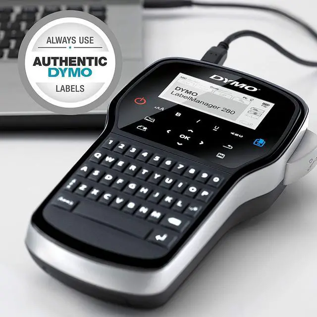 Alt view image 2 of 7 - Label Maker, LabelManager 280 Rechargeable Portable Label Maker, Easy-to-Use, One-Touch Smart Keys, QWERTY Keyboard, PC and Mac Connectivity, For Home & Office Organization