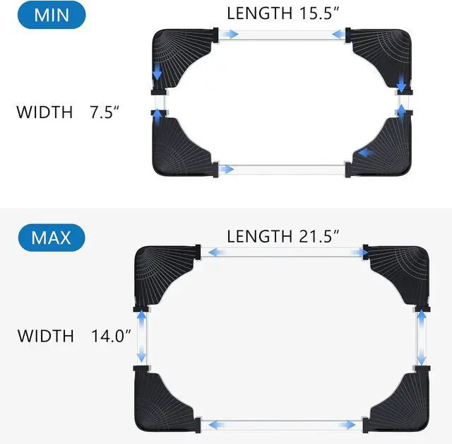 Alt view image 7 of 7 - Computer Tower Stand - Adjustable PC Stand for Most Desktop Towers - Elevate and Organize Your Desktop - Mobile CPU PC Holder Cart Riser Printer