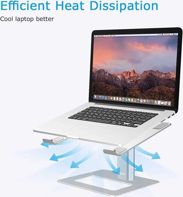 Alt view image 5 of 7 - Laptop Stand Ergonomic Aluminum Height Adjustable Computer Stand Laptop Riser Holder for Desk Compatible with MacBook Pro/Air   HP  More Laptops 11-17