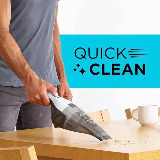 Alt view image 4 of 7 - QuickClean Cordless Handheld Vacuum Cleaner, White (HNVC215B10)