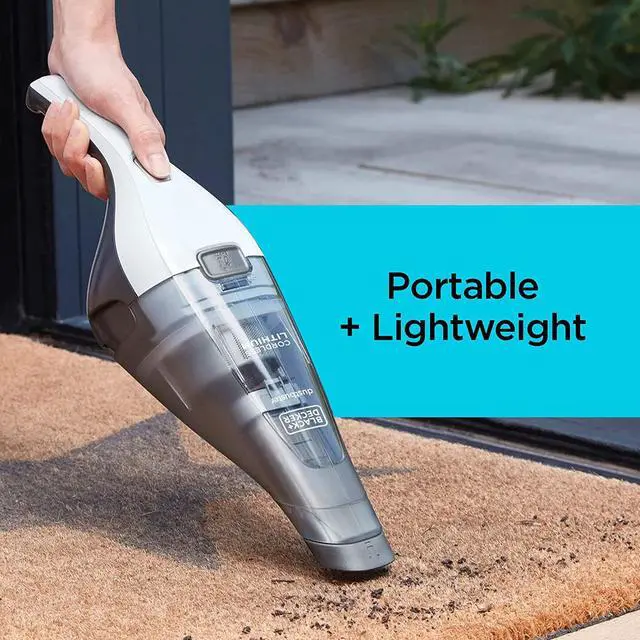 Alt view image 6 of 7 - QuickClean Cordless Handheld Vacuum Cleaner, White (HNVC215B10)