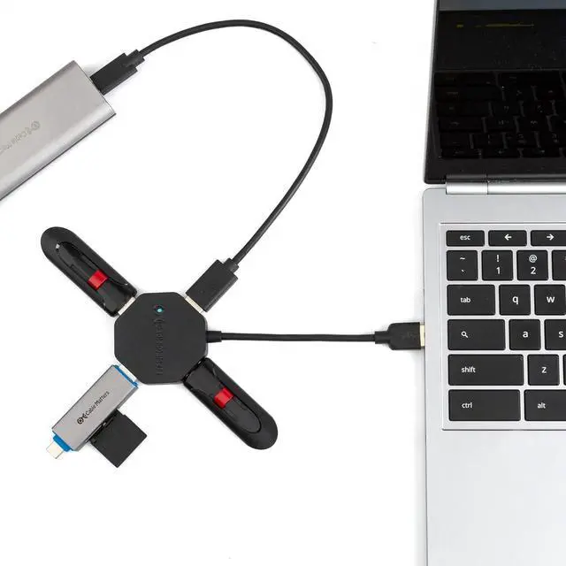 Alt view image 4 of 7 - Cable Matters Ultra Mini 4 Port USB Hub (USB 3.0 Hub, USB 3 Hub)