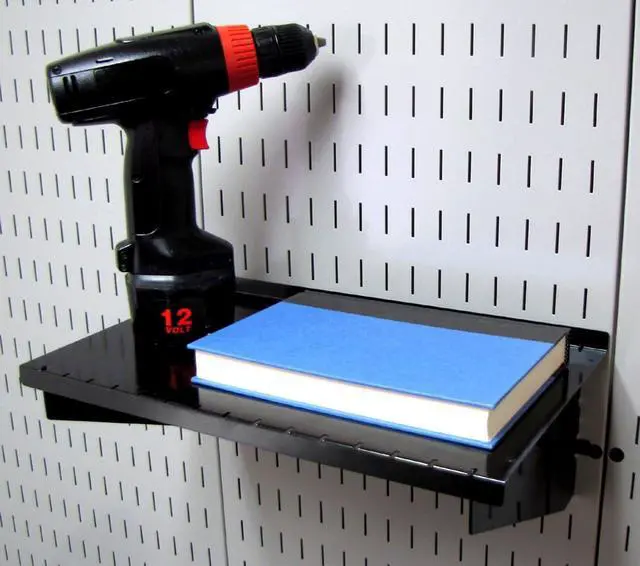 Alt view image 3 of 7 - Wall Control KT-400-WRK B Slotted Tool Board Workstation Accessory Kit for Wall Control Pegboard Only, Black