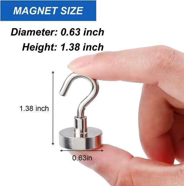 Alt view image 3 of 7 - LOVIMAG Magnetic Hooks for Cruise Cabins, 30LBS, 25Pack