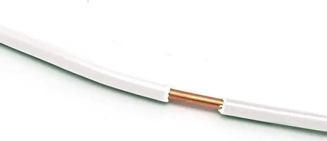 Alt view image 3 of 7 - THE CIMPLE CO 25 Feet (7.5 Meter) - Insulated Solid Copper THHN/THWN Wire - 14 AWG, Wire is Made in The USA, Residential, Commerical, Industrial, Grounding, Electrical Rated for 600 Volts - in White