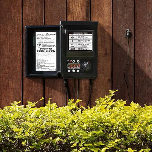 Alt view image 2 of 7 - Power Pack 200watt Low-Voltage Weatherproof Transformer with Photo Sensor for Low-Voltage Landscape Lighting